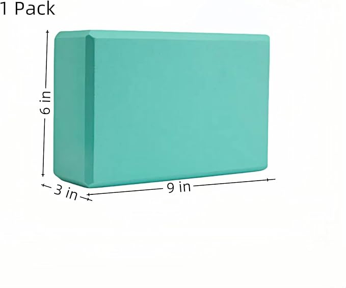 Yoga Block - Unsupported Latex Eva foam - Soft non slip surface with bevel for yoga, pilates, meditation - Yoga accessories for stability, balance and deep stretching