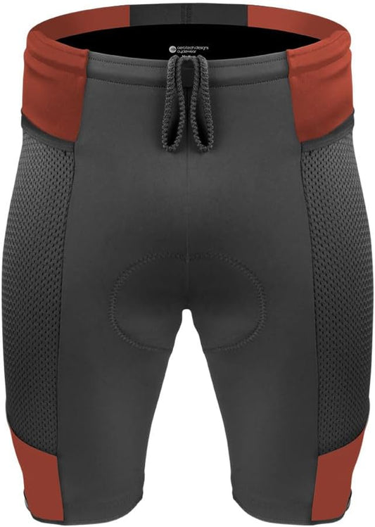 | Men's Gel Touring Padded Bike Shorts | Innovative Mesh Pockets | Made in USA