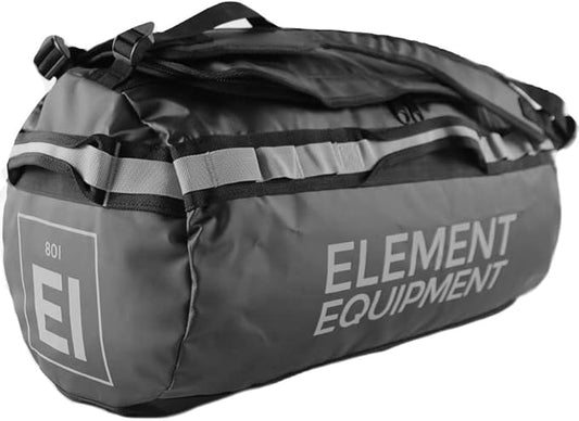 Element Equipment Trailhead Duffel Bag Shoulder Straps Waterproof Black/Grey Medium