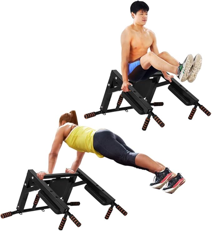 NEWAN Pull Up Bar Wall Mounted Chin Up Bar Multi-Grip Full Body Strength Training Workout Dip Bar,Power Tower Set Support to 440Lbs