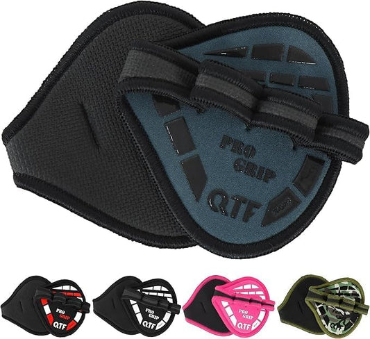 QTF Gym Grips Pads - Neoprene Gloves Gym Palm Protector Weight Lifting Grips Replacement of Workout Gloves Men and Women - Lifting Grip Pads for Weightlifting, Calisthenics & Pull Ups.