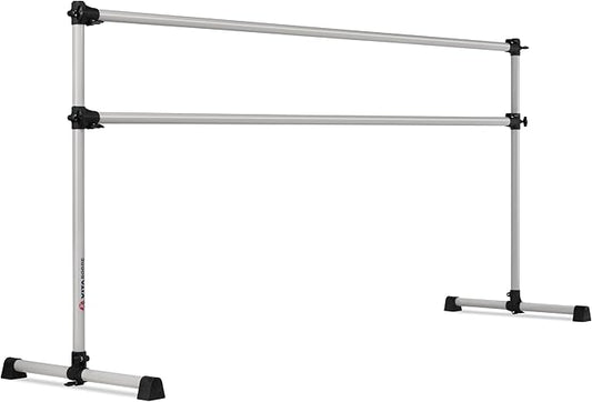 VITA Barre Portable Freestanding Double Ballet Barre, Prodigy, Aluminum | Adjustable Height, USA Made, Home or Gym Exercise Equipment for Kids & Adults | Dance, Fitness, Pilates