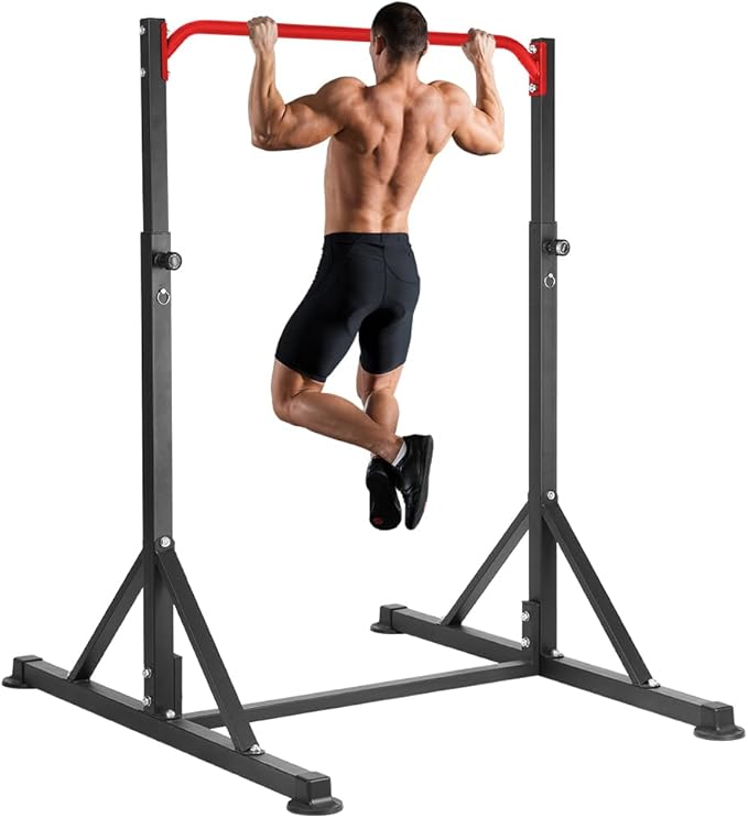 ONETWOFIT Pull Up Station, Power Tower Adjustable Pullup Bar Multifunction Strength Training Workout Gym Equipment Free Standing Chin up Bar for Home Outdoor, Support 440LBS