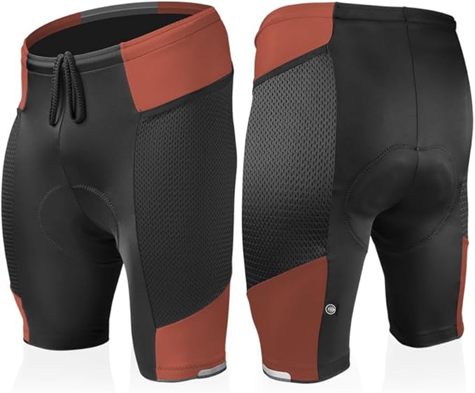 | Men's Gel Touring Padded Bike Shorts | Innovative Mesh Pockets | Made in USA