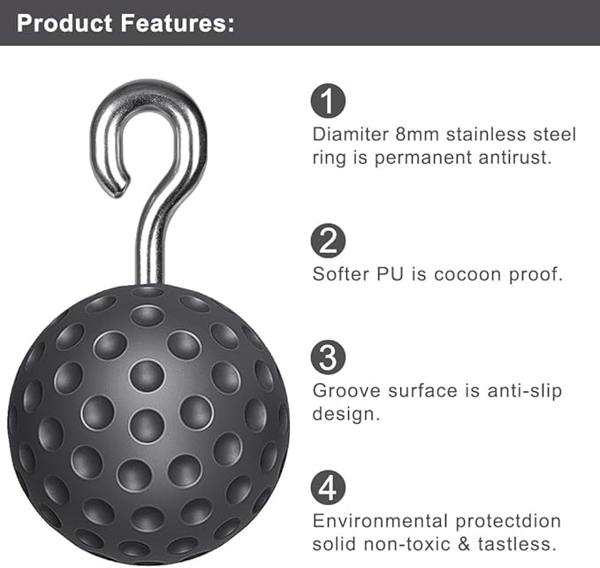 SELEWARE Non-Slip Pull Up Power Balls, Rock Climbing Grips for Strength Training, Forearm and Hand Exerciser for Chin Up Bar, Kettlebell, Barbell, Resistance Band Handles, Home Gym Workout Equipment