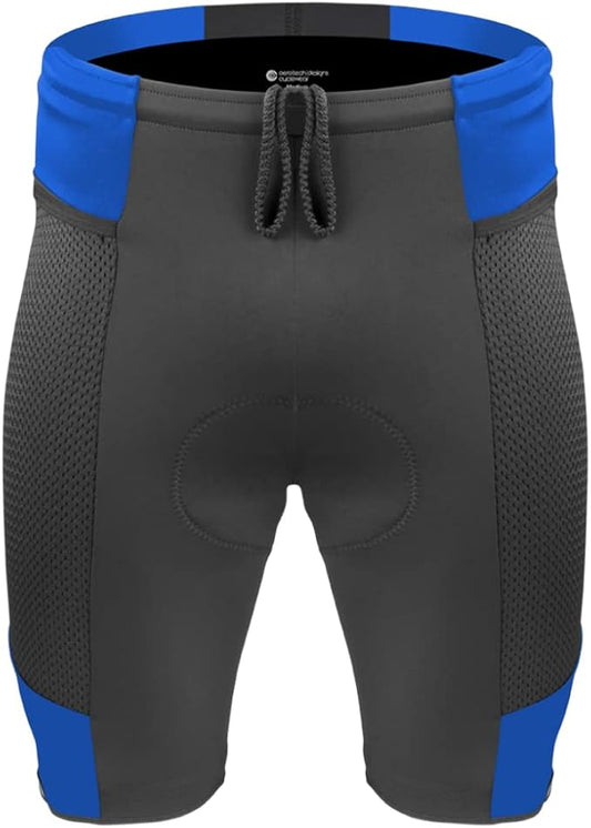 | Men's Gel Touring Padded Bike Shorts | Innovative Mesh Pockets | Made in USA