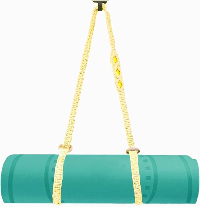 kiido Macrame Yoga Mat Carrying Strap [MAT NOT Included], Hand Woven Multi-Purpose Strap/Carrier