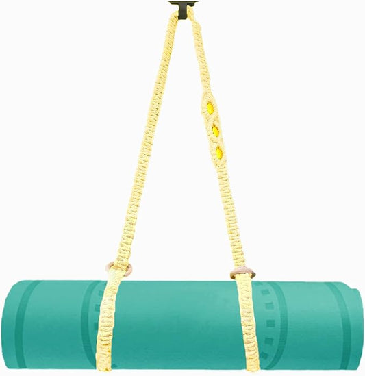 kiido Macrame Yoga Mat Carrying Strap [MAT NOT Included], Hand Woven Multi-Purpose Strap/Carrier