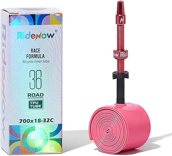 RIDENOWTECH TPU Inner Tube 700C x 18-32C / 32-47C with Metal Presta Valve, Removable Valve Cores for Road & Gravel