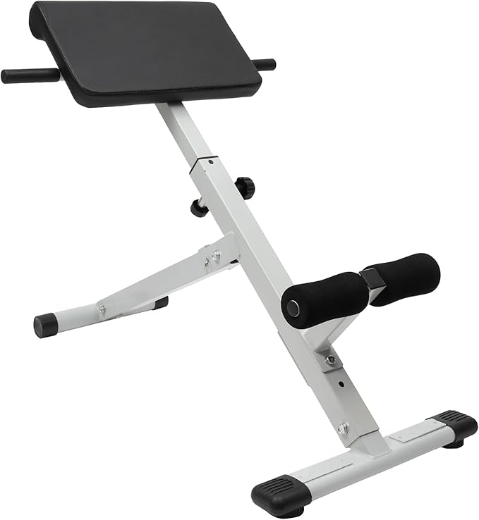 Fitness Roman Chair Training Hyperextension Bench Exercise 5 Levels Adjustable Sport Roman Chair Back MAX 300LBS for Home, Gym, Hotel, School, and Other Occasions