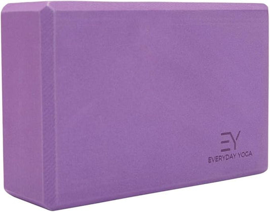 𝗘𝘃𝗲𝗿𝘆𝗱𝗮𝘆 𝗬𝗼𝗴𝗮 Foam Block with Soft Non-Slip Surface for Stability, Balance, and Deepen Stretches - Ideal for Yoga, Pilates, and Meditation Accessories (Sold Singular)