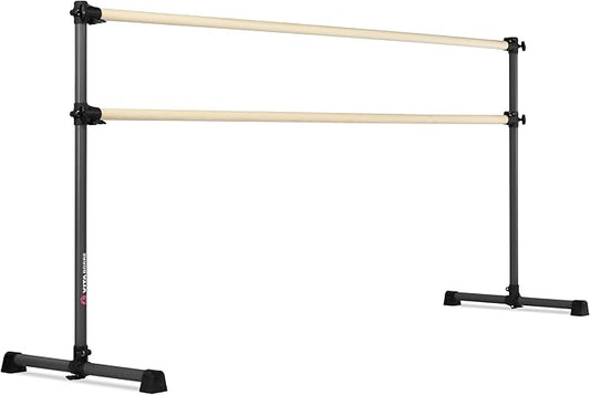 VITA Barre Portable Freestanding Double Ballet Barre, Prodigy, Wood | Adjustable Height, USA Made, Home or Gym Exercise Equipment for Kids & Adults | Dance, Fitness, Pilates