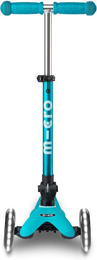 Micro Kickboard - Mini Deluxe Foldable LED Scooter, 3-Wheeled, Lean-to-Steer, Swiss-Designed Micro Scooter with LED Light-Up Wheels, for Kids Ages 2-5