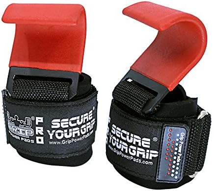 Weight Lifting Hooks Heavy Duty Lifting Wrist Straps Pull Ups Deadlift Straps Power Lifting Grips Padded Workout Straps for Weightlifting Gym Gloves for Men & Women Premium Workout Equipment