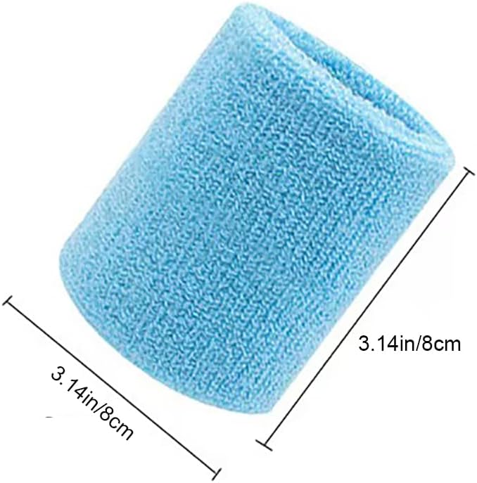 Sweatbands Sports Wristbands for Kids and Women - 3 inch Elastic Athletic Wrist Bands for Tennis, Basketball, Running, Working Out