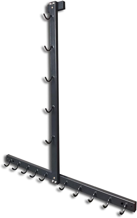 Lat Pull Down Bar Gym Accessory Rack, Lat Pulldown Attachments Cable Attachment Storage Rack for Mag Grip - Home Gym Fitness Heavy Duty A-Frame Stand