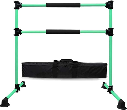 Wesky Double Ballet Barre Portable 4FT Adjustable Freestanding Ballet Barre Fitness Stretching Dancing Bar for Home Studio Adult and Kids