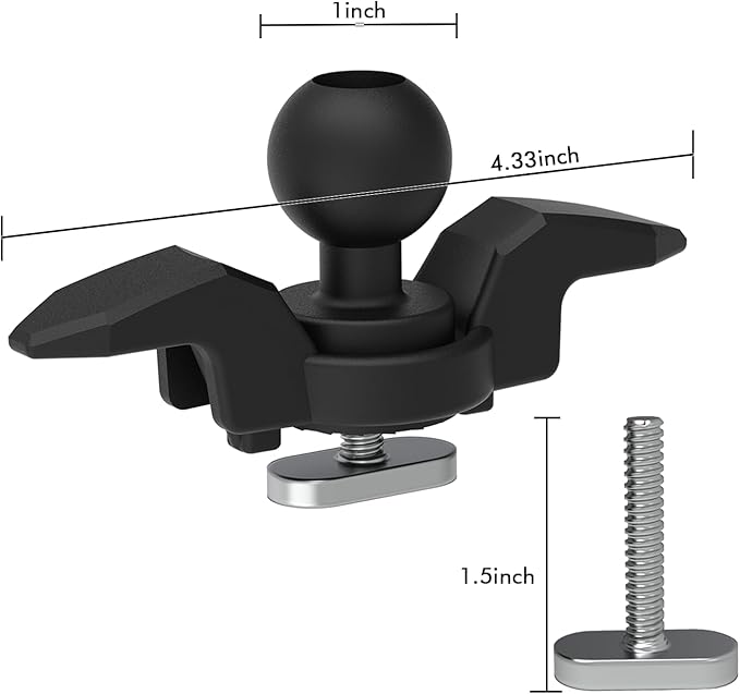 1007 Kayak Anchor Cleat Compatible with Kayak Track Light/Medium Duty Polymer Kayak Mount Track Kayak Low Profile Track Mount