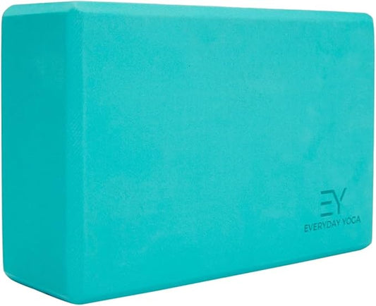 𝗘𝘃𝗲𝗿𝘆𝗱𝗮𝘆 𝗬𝗼𝗴𝗮 Foam Block with Soft Non-Slip Surface for Stability, Balance, and Deepen Stretches - Ideal for Yoga, Pilates, and Meditation Accessories (Sold Singular)