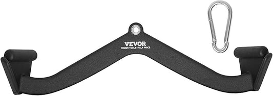 VEVOR LAT Pulldown Attachments, Cable Machine Rowing T-bar V-bar Tricep Pull Down Bar, Back Strength Training Rubber Coated Handle Grip, Bicep Curl Tricep LAT Pulldown Bar for Home Gym Fitness