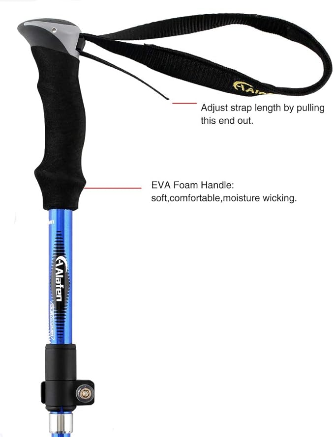 Aluminum Collapsible Ultralight Travel Trekking Hiking Pole for Men and Women