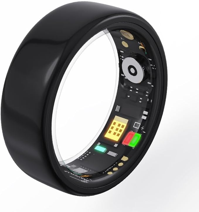 Smart Ring Health Tracker,Sleep Heart Rate Health Monitor, Fitness Tracker, Health Rings for Women & Men 7-Day Ultra Long Standby Time, IPX8 Water-Resistance