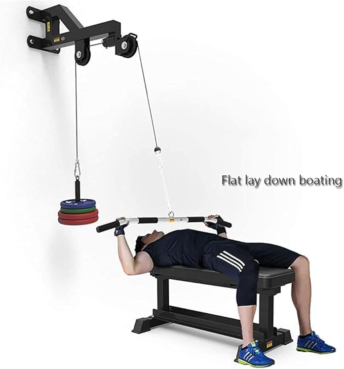 Ipanda Forearm Wrist Trainer, Tricep Workout Machine Wall-Mounted Cable Pulley System for LAT Pull Downs, Tricep Pull Downs, Forearm Home Gym Equipment