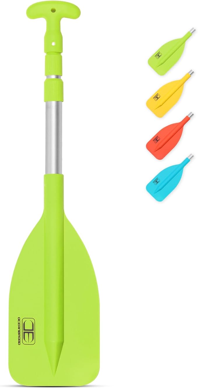 OCEANBROAD Telescoping Emergency Paddle 21''-42''（Assembling Required）/26''-54'' Aluminium Shaft for Kayaking Boating Canoeing River Tubing