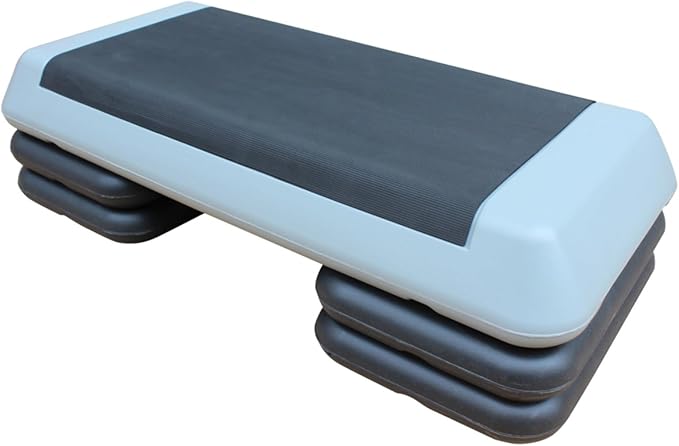 Househould Adjustable Workout Aerobic Stepper in Fitness & Exercise Step Platform Trainer Pink Black with 2 or 4 Risers