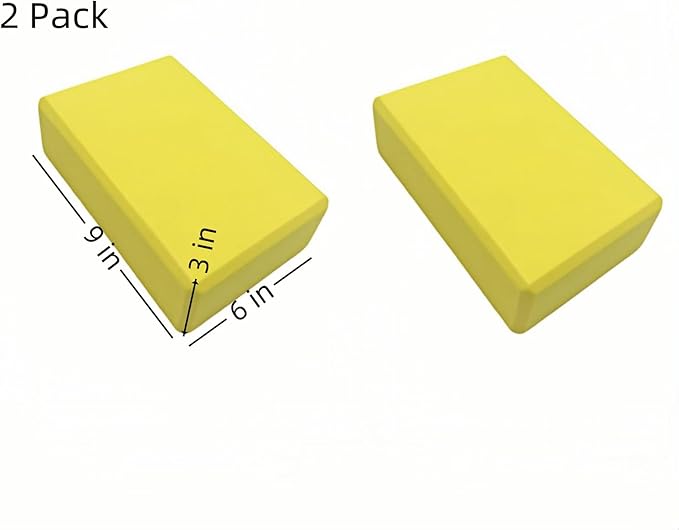 Yoga Block - Unsupported Latex Eva foam - Soft non slip surface with bevel for yoga, pilates, meditation - Yoga accessories for stability, balance and deep stretching