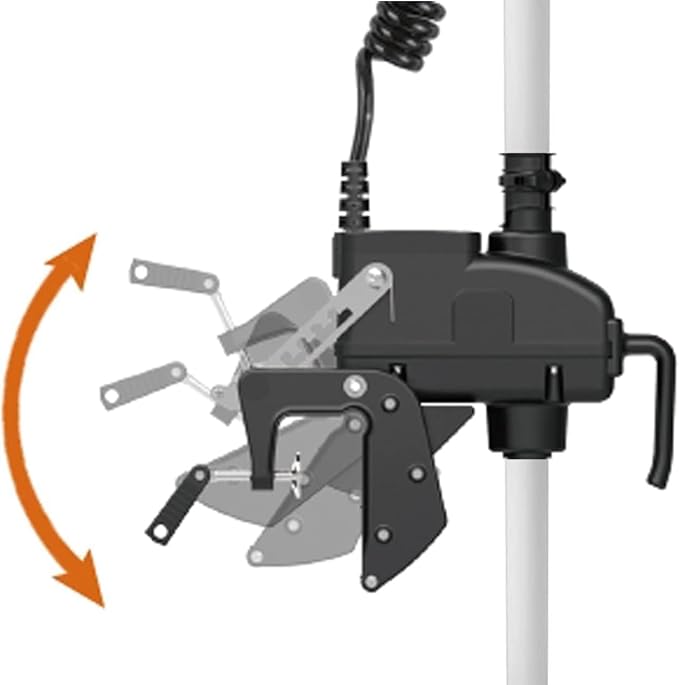 Zichen Haswing White 12V 55LBS 26inch Transom Trolling Motor with Wireless Remote for Inflatable Pontoon Boat, Dinghy Kayak Fishing, One Person Boat Fishing in Saltwater and Freshwater