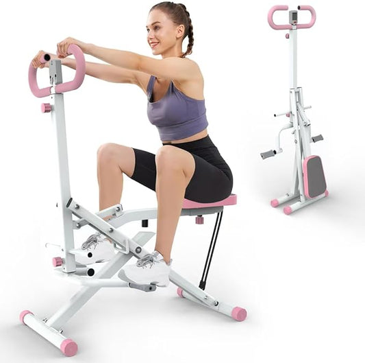Squat Machine for Home - Exercise Machine with Adjustable Resistance Bands Row-N-Ride Squat Assist Trainer for Glutes & Ab Back Legs Workout