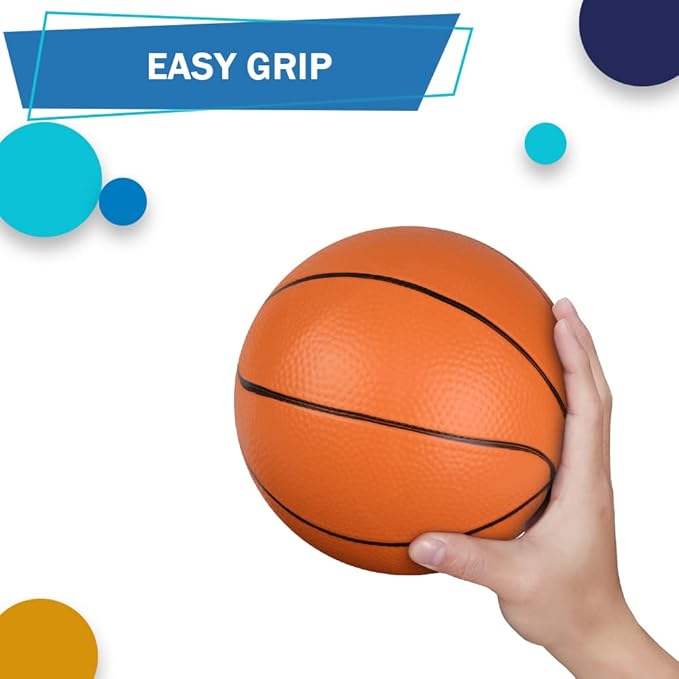 Dilabnba 6'' Mini Orange Basketballs for Basketball Hoop Over The Door, Kids Replacement Bouncy Beach Balls for Pool Indoor Outdoor, Basketballs Sport Game Gift for Boy Girl (6 PCS)