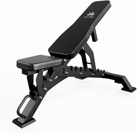MAJOR FITNESS Weight Bench, Adjustable Workout Bench for Strength Training, Bench Press, and Full-Body Workouts for Home Garage Gym