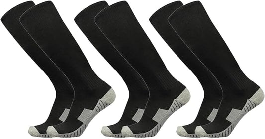 Baseball Socks 3 Pairs for Kid Youth Adult(4-20 Years Old) Team Sport Athletic Soccer Socks Cushion Softball Socks