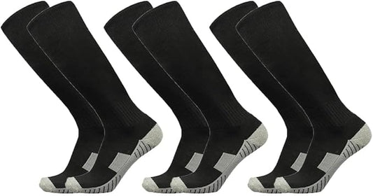 Baseball Socks 3 Pairs for Kid Youth Adult(4-20 Years Old) Team Sport Athletic Soccer Socks Cushion Softball Socks