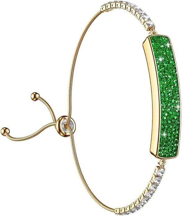 Smart Bracelet for Women 5ATM Waterproof Fitness Tracker with Heart Rate/Blood Oxygen/HRV/Sleep Monitor/Female Menstrual Cycle Activity Tracking Fashion Diamond Bracelet with 2 Bands