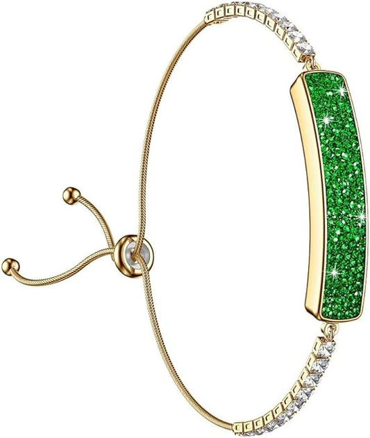 Smart Bracelet for Women 5ATM Waterproof Fitness Tracker with Heart Rate/Blood Oxygen/HRV/Sleep Monitor/Female Menstrual Cycle Activity Tracking Fashion Diamond Bracelet with 2 Bands