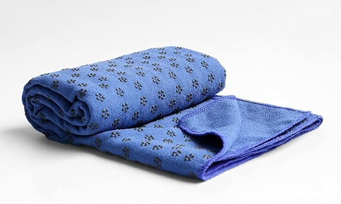 IBL-Yoga Towel, Hot Yoga Mat Towel - Sweat Absorbing Non-Slip for Hot Yoga, Pilates and Workout, 24x72 inches with Grip