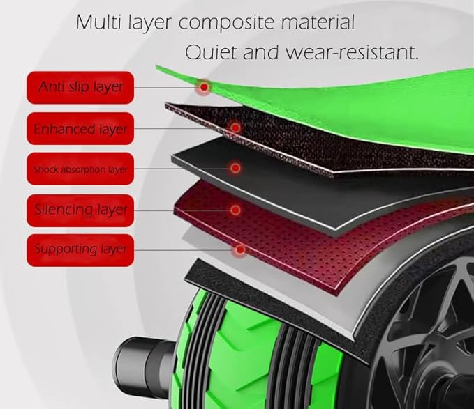 AB Wheel Roller, Exercise Abdominal Fitness Wheel, Work-out Strength-Training Roller, 11.2"W