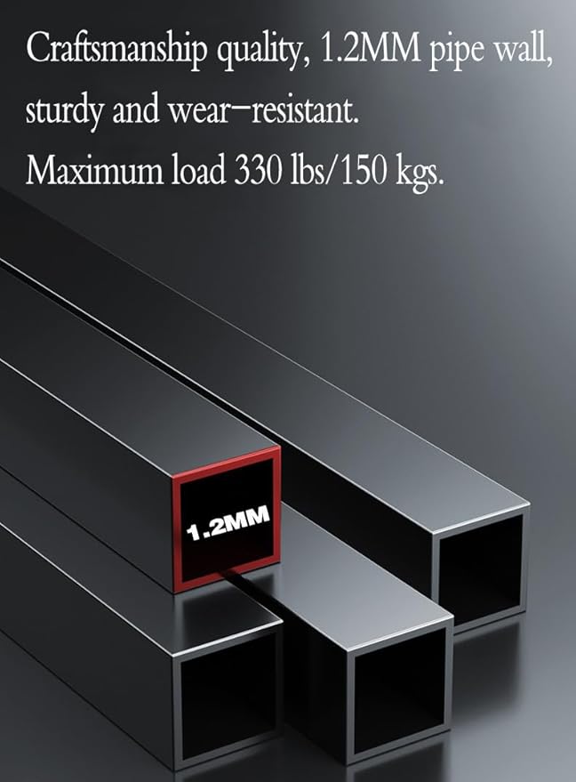 Power Tower Dip Station Pull Up Bar - Multi-Purpose Home Gym Equipment with Adjustable Height and Non-Slip Foot Pads - 330lbs/150kgs Capacity