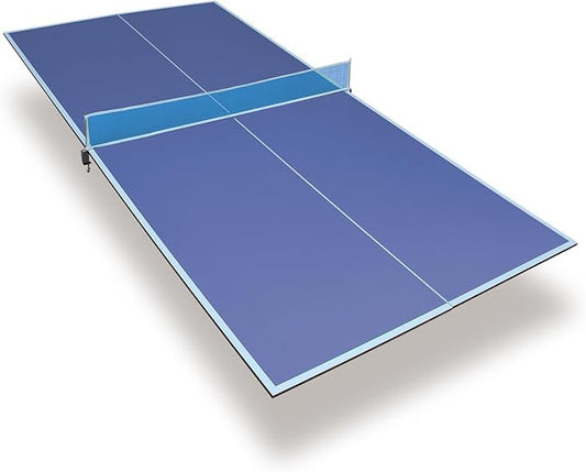 7/8/9ft Mid-Size Ping Pong Conversion Top with Net Set for Billiard and Pool Tables - Regulation Top Converts Billiards into Ping Pong Table Blue/Green/Black
