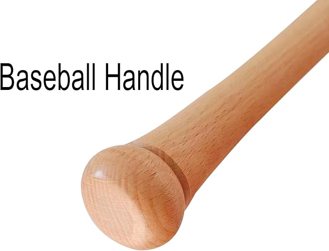 Baseball Wood Bat, 25 Inch Durable and Sturdy Lightweight, Glossy Finish with Cupped for Baseball Training Games or Casual Play