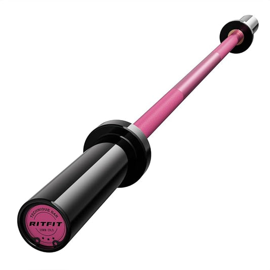 RITFIT Olympic Barbell 4ft/4.8ft/6ft - 2 Inch Weight Bar for Strength Training, Weightlifting, Squat, Deadlift, Bench Press, Curl, Overhead Press - 350lbs/500lbs Capacity