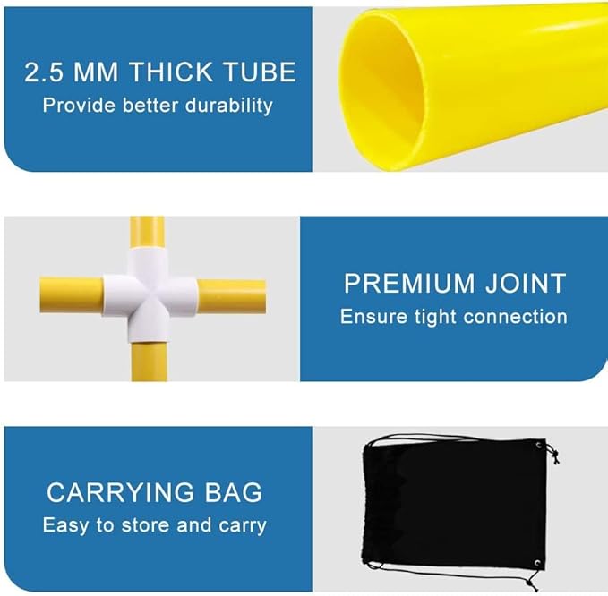 Giant Tic Tac Toe Game, Premium Portable PVC Framed Yard Toss Game, Large Outdoor Indoor Tic Tac Toe Game for Adults and Kids(4ft x 4ft)