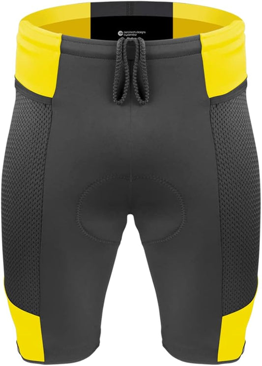 | Men's Gel Touring Padded Bike Shorts | Innovative Mesh Pockets | Made in USA