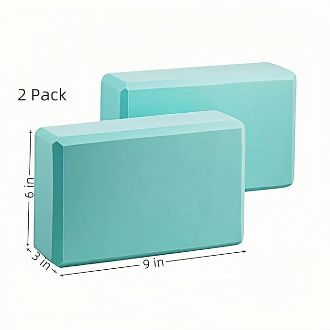 Yoga Block - Unsupported Latex Eva foam - Soft non slip surface with bevel for yoga, pilates, meditation - Yoga accessories for stability, balance and deep stretching