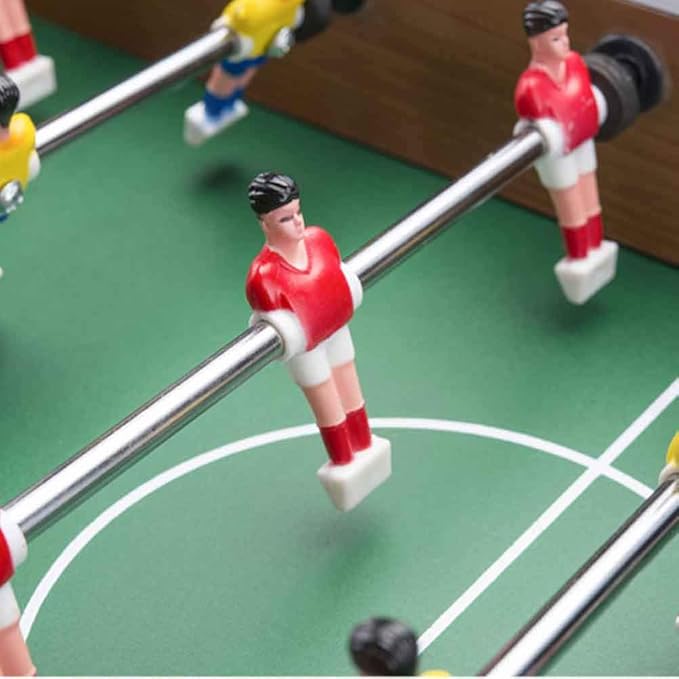 14" Foosball Table, Wooden Soccer Game Tabletop, Mini Indoor Table Soccer Set for Game Rooms, Parties, Family Night