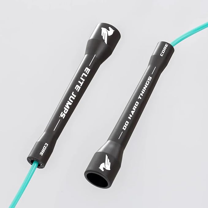 Elite Jumps | 6mm PVC Jump Ropes for Fitness | Indoor/Outdoor Adjustable Boxing Jump Rope w/Unbreakable Handles & Ultra-Durable Non-Kinking PVC | Skipping Rope for Men & Women & Boxer Rope Jump Rope