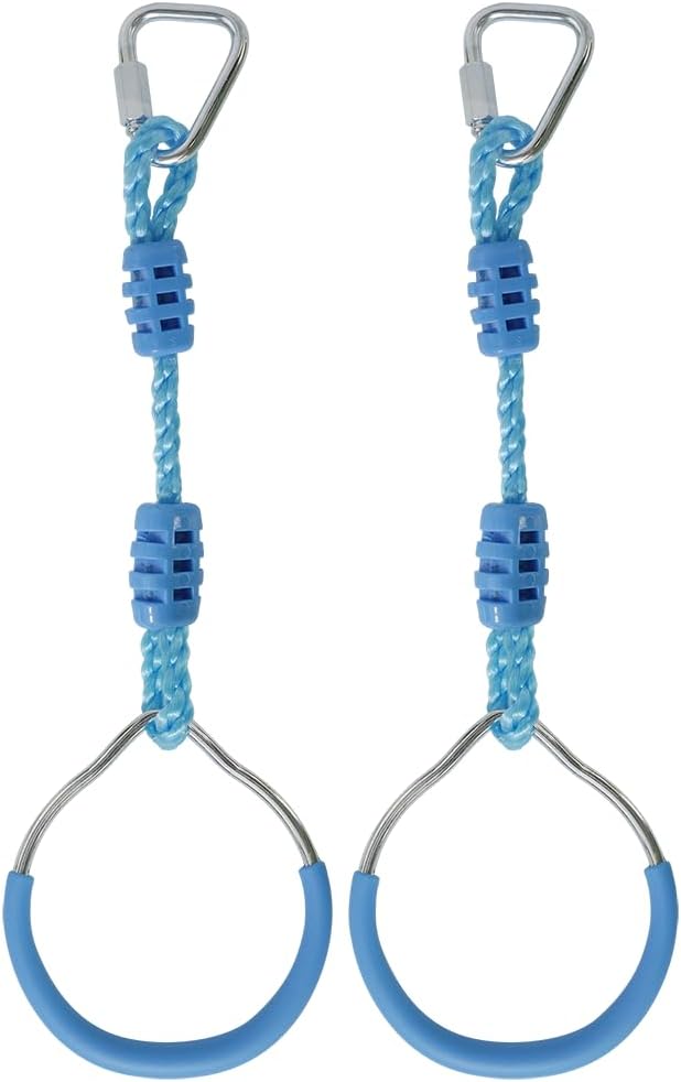 Ninja Ring Fitness Gymnastic Ring Climbing Bar Workout Outdoor Backyard Playground Training Equipment Play Set, Jungle Gym Fist Hanging Swing Monkey Bars Ninja Warrior Obstacle Course Trapeze Playsets